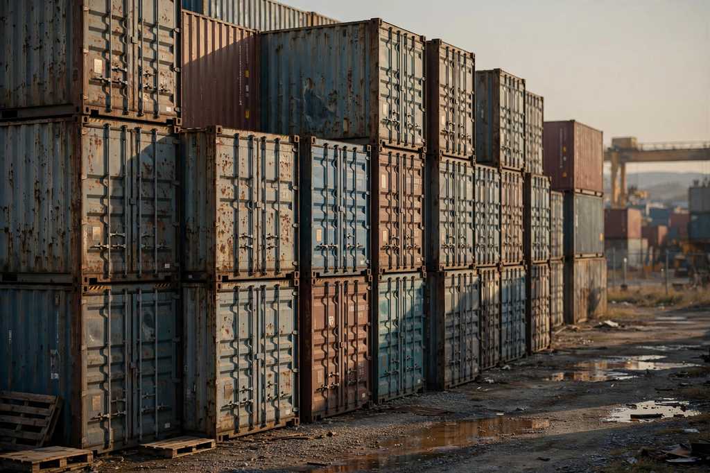 Contenedores listos para reexportación desde México