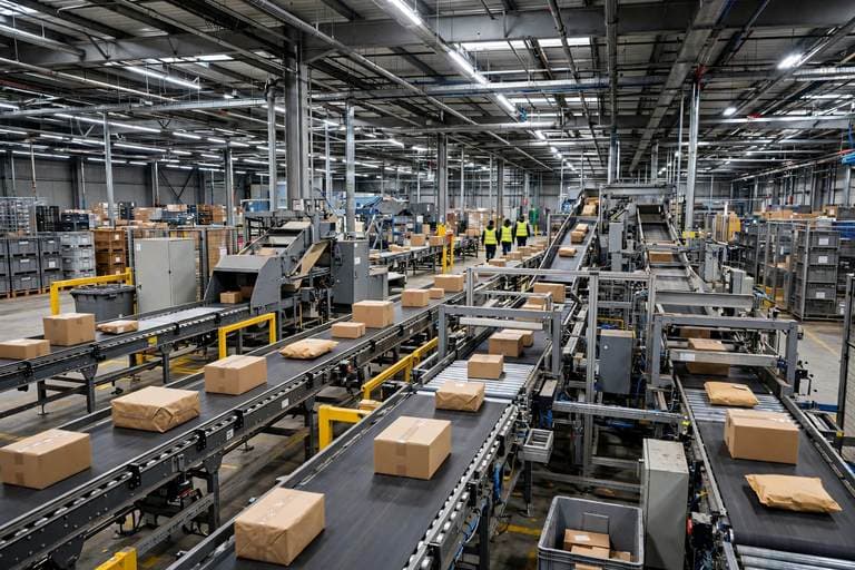 Línea de clasificación en centro de fulfillment en México